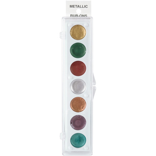 Craf-T Metallic Rub-On Paint Palette 7 Colors-Kit #1 32942 - 641336329429