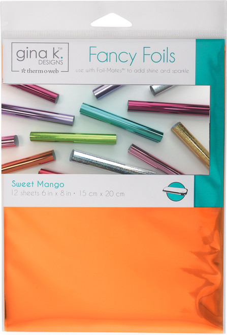 Gina K Designs Fancy Foil 6"X8" 12/Pkg-Sweet Mango - 18029 - 000943180296