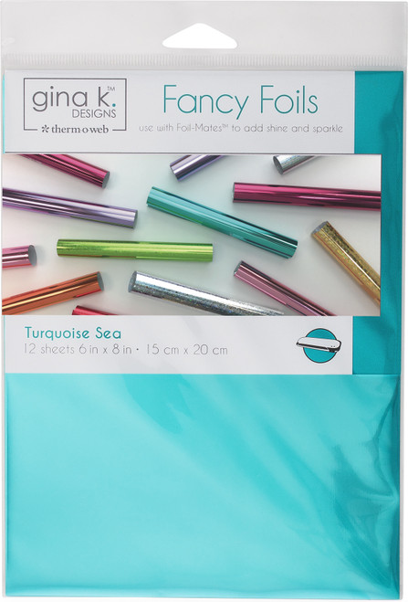 Gina K Designs Fancy Foil 6"X8" 12/Pkg-Turquoise Sea - 18033 - 000943180333 Gina K Designs Fancy Foil 6"X8" 12/Pkg-Turquoise Sea - 18033 - 000943180333