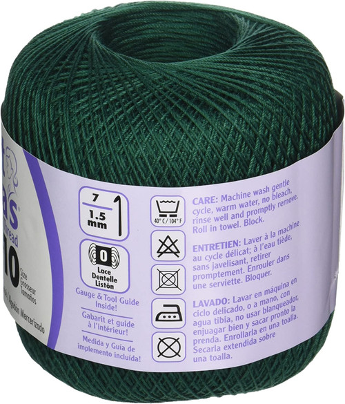 Aunt Lydia's Classic Crochet Thread Size 10-Forest Green - 154-449 Aunt Lydia's Classic Crochet Thread Size 10-Forest Green - 154-449