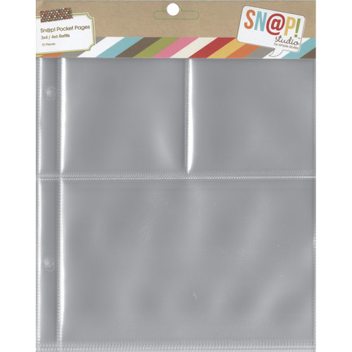 Simple Stories Sn@p! Pocket Pages For 6"X8" Binders 10/Pkg-(1) 4"X6" & (2) 3"X4" Pockets - SS2005 - 817254010668 Simple Stories Sn@p! Pocket Pages For 6"X8" Binders 10/Pkg-(1) 4"X6" & (2) 3"X4" Pockets - SS2005 - 817254010668
