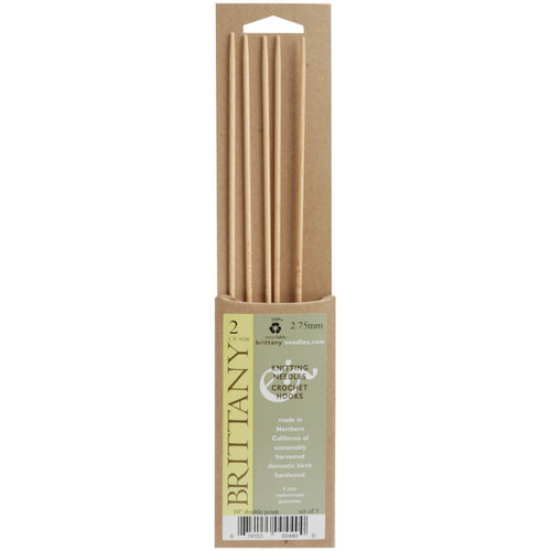 Brittany Double Point Knitting Needles 10" 5/Pkg-Size 3/3.25mm - DP103 - 874155004424