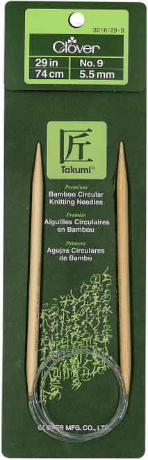 Takumi Bamboo Circular Knitting Needles 29"-Size 9/5.5mm - 1629-9 - 051221253096 Takumi Bamboo Circular Knitting Needles 29"-Size 9/5.5mm - 1629-9 - 051221253096