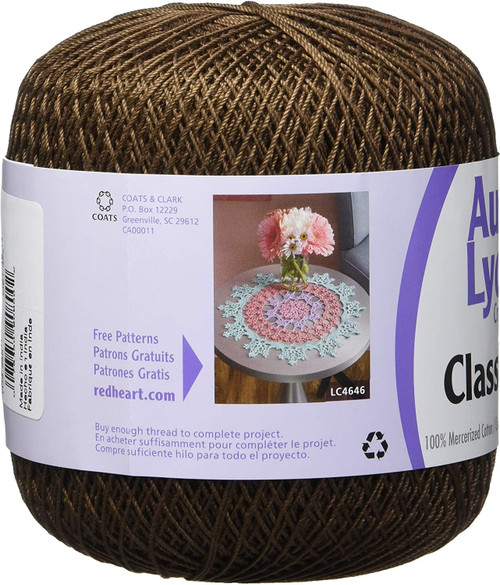Aunt Lydia's Classic Crochet Thread Size 10-Fudge Brown - 154-131