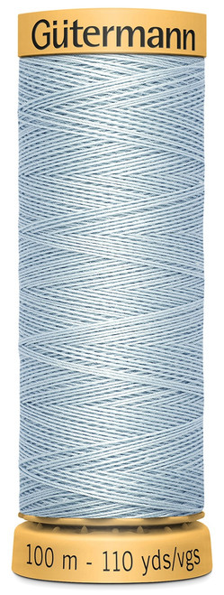Gutermann Natural Cotton Thread 110yd-Light Blue Dawn 103C-7521 - 077780011175