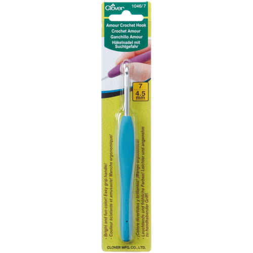 Clover Amour Crochet Hook-Size 7/4.5mm - 1046/7 - 051221710469 Clover Amour Crochet Hook-Size 7/4.5mm - 1046/7 - 051221710469