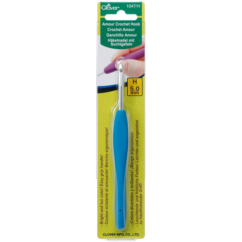 Clover Amour Crochet Hook-Size H8/5mm - 1047/H - 051221710476 Clover Amour Crochet Hook-Size H8/5mm - 1047/H - 051221710476