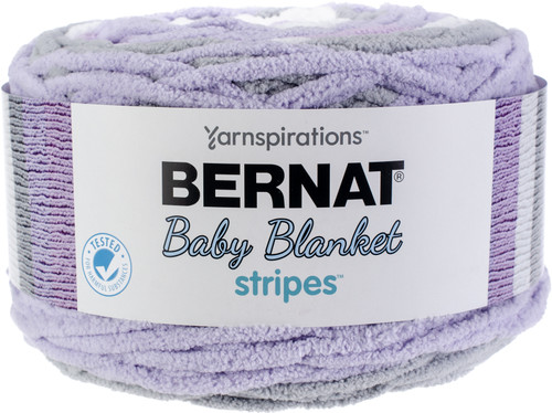 Bernat Baby Blanket Stripes Yarn-Violets - 161260-60012 - 057355426931