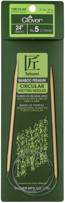 Takumi Bamboo Circular Knitting Needles 24"-Size 5/3.75mm - 1624-5 - 051221252051 Takumi Bamboo Circular Knitting Needles 24"-Size 5/3.75mm - 1624-5 - 051221252051