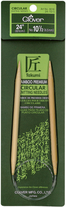 Takumi Bamboo Circular Knitting Needles 24"-Size 10.5/6.5mm - 1624-105 - 051221252112 Takumi Bamboo Circular Knitting Needles 24"-Size 10.5/6.5mm - 1624-105 - 051221252112