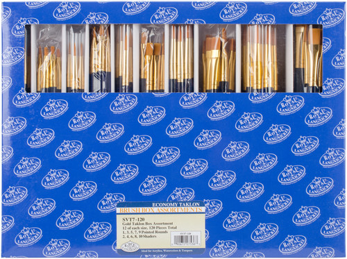 Royal Langnickel Gold Taklon Boxed Brush Set-120/Pkg SVT7-120 - 090672275363