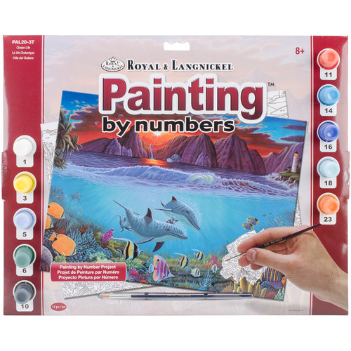 Royal & Langnickel(R) Paint By Number Kit 15.375"X11.25"-Ocean Life - PAL-20 - 090672140289 Royal & Langnickel(R) Paint By Number Kit 15.375"X11.25"-Ocean Life - PAL-20 - 090672140289