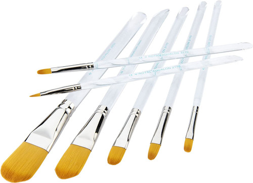 Royal & Langnickel(R) Aqualon Filbert Brush Set-7/Pkg RAQUA302