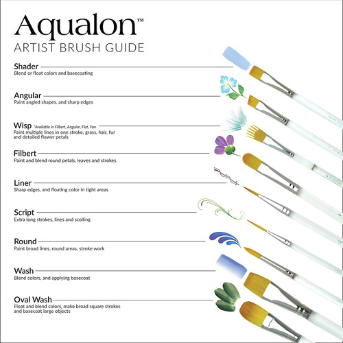 Royal & Langnickel(R) Aqualon Filbert Brush Set-7/Pkg RAQUA302