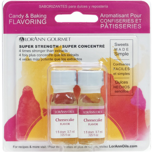 LorAnn Candy & Baking Flavoring .125oz 2/Pkg-Cheesecake FLAVOR-680 - 023535680042