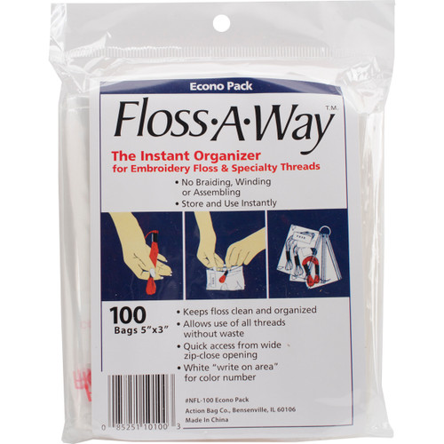 Action Bag Floss-A-Way Organizer-3"X5" 100/Pkg FL100 - 085251101003