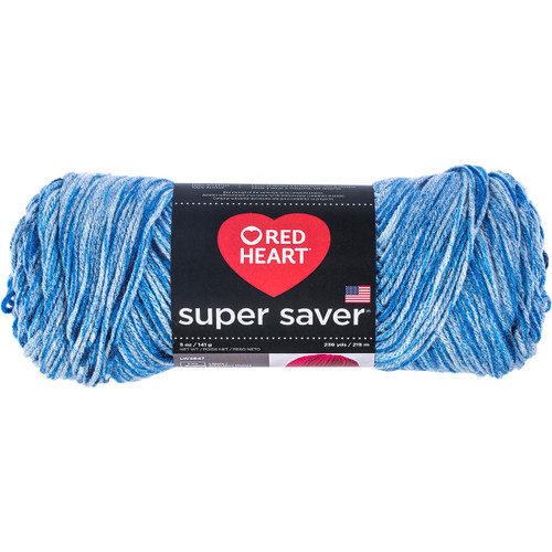 Red Heart Super Saver Yarn-Lapis - E300B-3977 - 073650019340