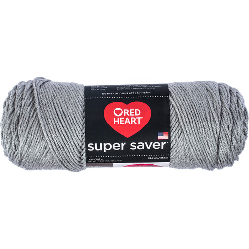 Red Heart Super Saver Yarn-Dusty Gray - E300B-340 - 073650022043