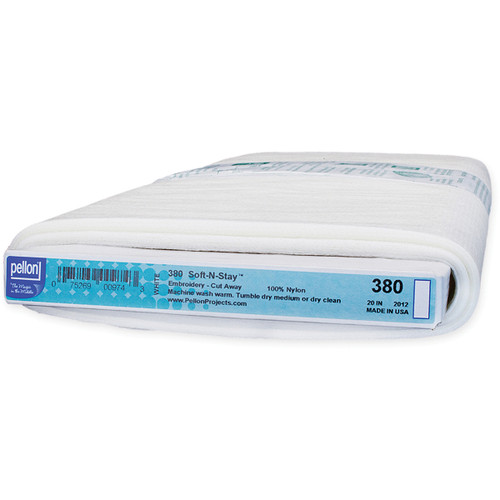 Pellon Soft-N-Stay Cut Away Embroidery Stabilizer-White 20"X25yd - 380 - 075269009743