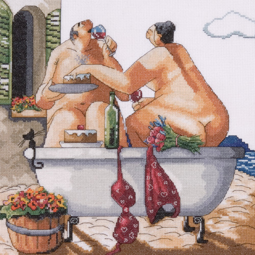 Design Works Counted Cross Stitch Kit 12"X12"-Bathing Beauties (14 Count) - DW2736 Design Works Counted Cross Stitch Kit 12"X12"-Bathing Beauties (14 Count) - DW2736