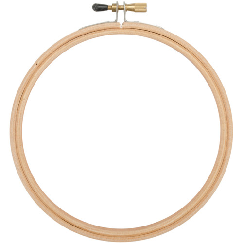 Frank A. Edmunds Wood Embroidery Hoop W/Round Edges 6"-Natural - CNEH-6N - 09195512002440919551200244