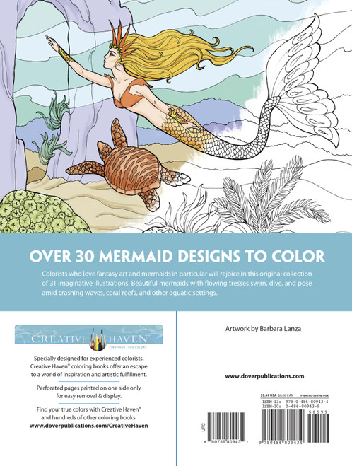 Dover Publications-Creative Haven: Mermaids -DOV-09439