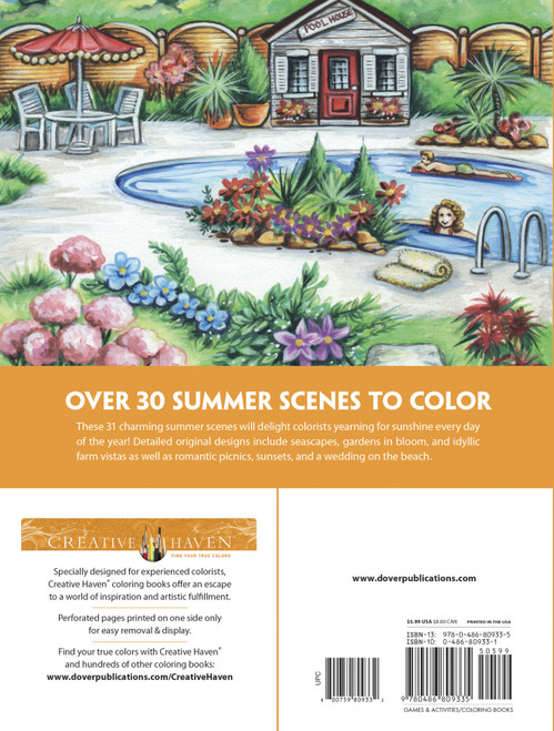 Creative Haven: Summer Scenes Coloring Book-Softcover - 59809332