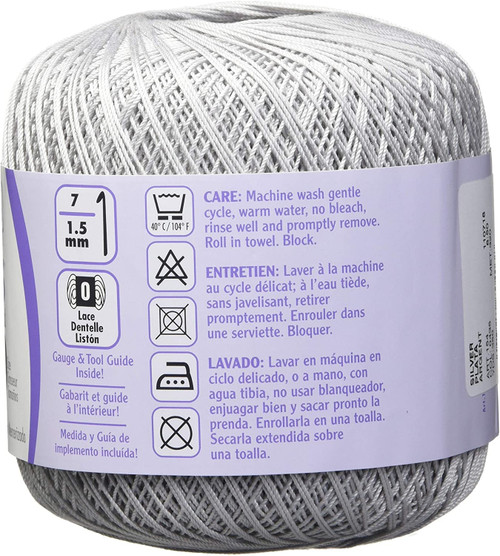 Aunt Lydia's Classic Crochet Thread Size 10-Silver 154-435