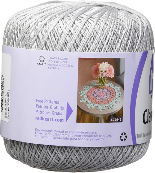 Aunt Lydia's Classic Crochet Thread Size 10-Silver - 154-435