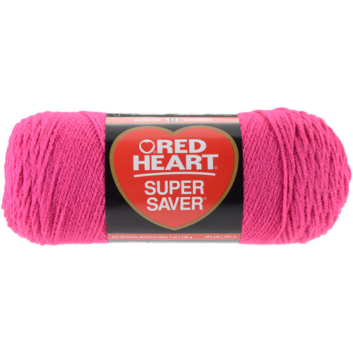 Red Heart Super Saver Yarn-Shocking Pink E300B-718 - 073650771699