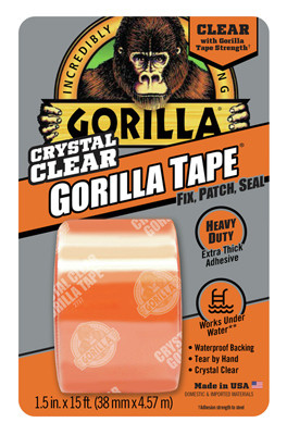 Gorilla Glue Repair Tape 1.5"X15'-Clear - 6015002 - 052427601506