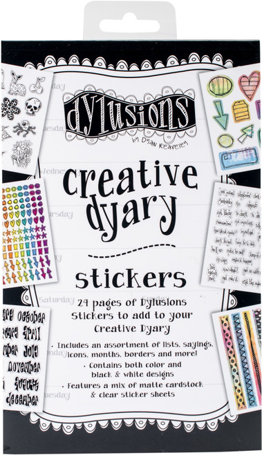 Dyan Reaveley's Dylusions Creative Dyary Sticker Book-24 pages - DYE56676 - 789541056676