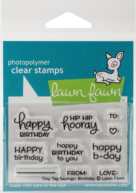 Lawn Fawn Clear Stamps 3"X2"-Tiny Tag Sayings: Birthday - LF1421 - 035292667952