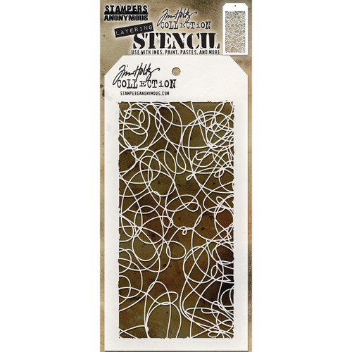 Tim Holtz Layered Stencil 4.125"X8.5"-Doodle - THS-072 - 653341457011