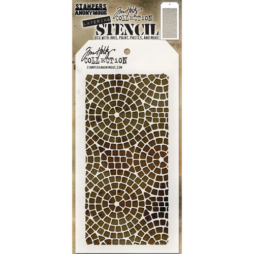 Tim Holtz Layered Stencil 4.125"X8.5"-Mosaic - THS-084 - 653341456311