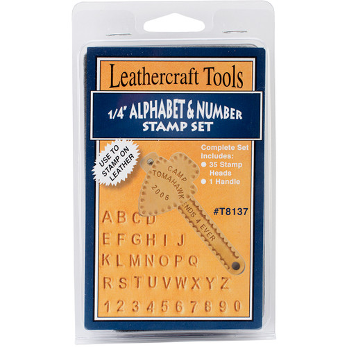 Realeather(R) Crafts Alphabet & Number Stamp Set-1/4" - T8137 - 870192002454