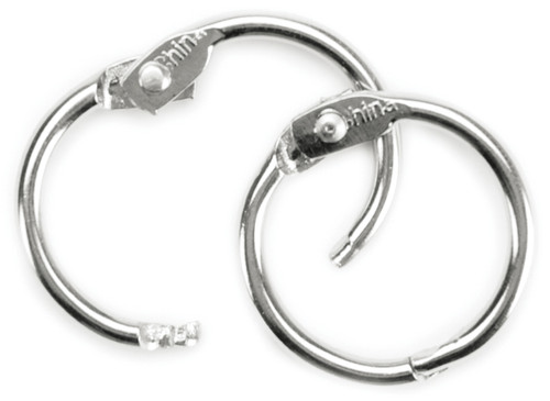 Baumgartens Book Rings .75" 5/Pkg-Silver - 31415