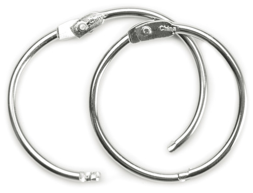 Baumgartens Book Rings 1.5" 3/Pkg-Silver - 31445