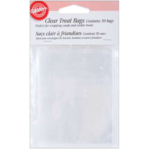 Wilton Treat Bags 3"X4" 50/Pkg-Clear W2347 - 070896193476