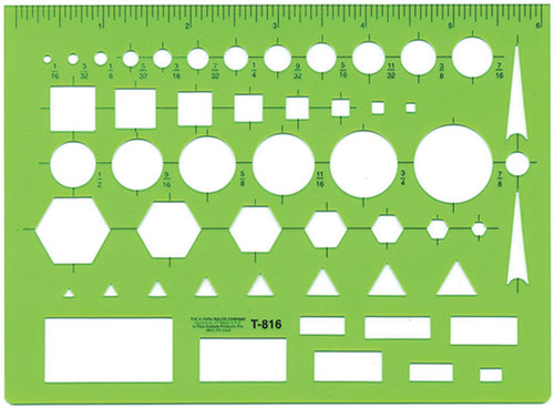 Westcott All-Purpose Template-6.25"X4.5" - C8735540