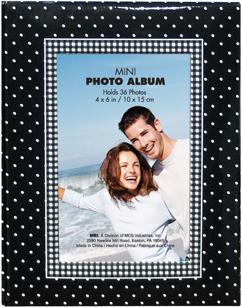 MBI Photo Brag Book 4"X6"-Black W/White Dots - 802035 - 046909020350