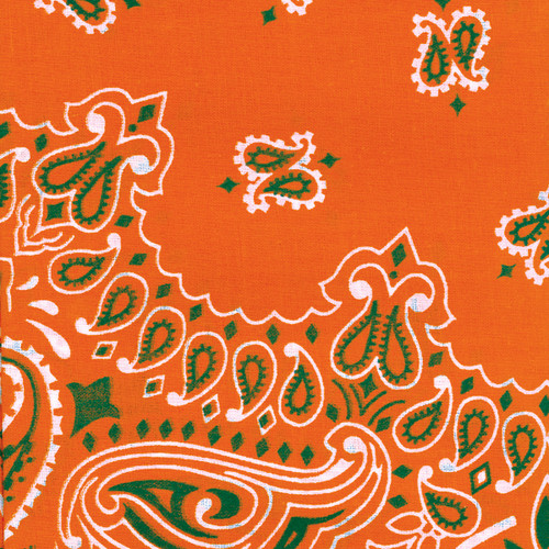 Carolina Hav-A-Hank Paisley Bandanna 22"X22"-Orange - B22PAI-09 - 070685100098 Carolina Hav-A-Hank Paisley Bandanna 22"X22"-Orange - B22PAI-09 - 070685100098