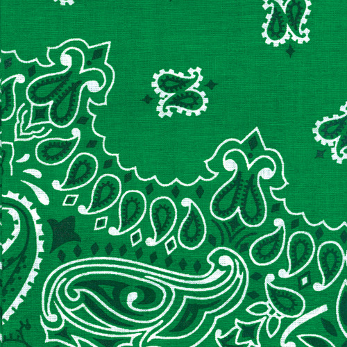 Carolina Hav-A-Hank Paisley Bandanna 22"X22"-Kelly Green - B22PAI-05 - 070685100050 Carolina Hav-A-Hank Paisley Bandanna 22"X22"-Kelly Green - B22PAI-05 - 070685100050