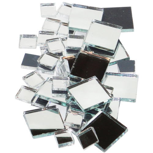 Diamond Tech Mirrored Glass Tiles 100/Pkg-Square MIRSQU