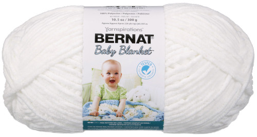 Bernat Baby Blanket Big Ball Yarn-White - 161104-4005 - 057355330757