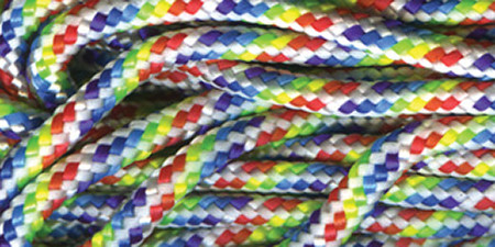 Pepperell Braiding Parachute Cord 4mmx16'-Rainbow - PARA-1695