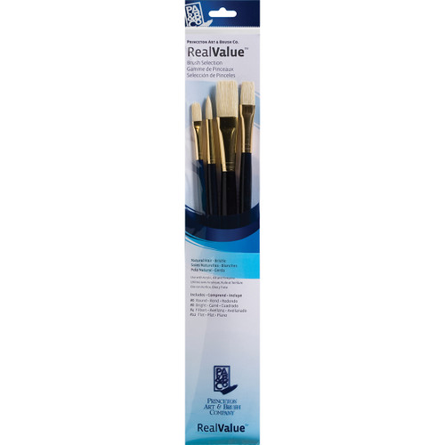 Princeton Natural Bristle Real Value Brush Set-4/Pkg P9131 - 757063918604