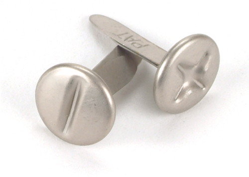 Creative Impressions Metal Paper Fasteners 10mm 25/Pkg-Screw Heads - Pewter - CI90000
