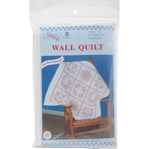 Jack Dempsey Stamped White Wall Or Lap Quilt 36"X36"-Sampler - 739 4 - 013155700046