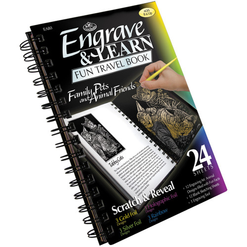 Royal & Langnickel(R) Engraving Art Travel Book-Family Pets & Animal Friends - EAB-3